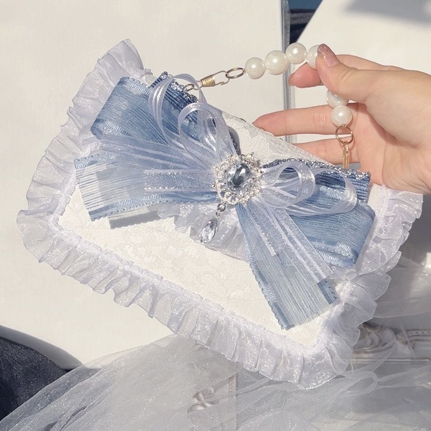 chain silver and blue lolita l - Luxury Bags Blue recension och pris