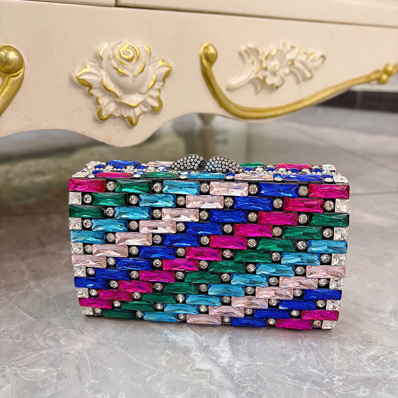 Female Blue Rhinestone Evening - Luxury Bags Blue recension och pris