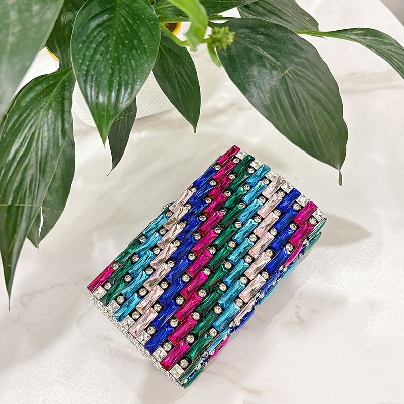 Female Blue Rhinestone Evening - Luxury Bags Blue recension och pris