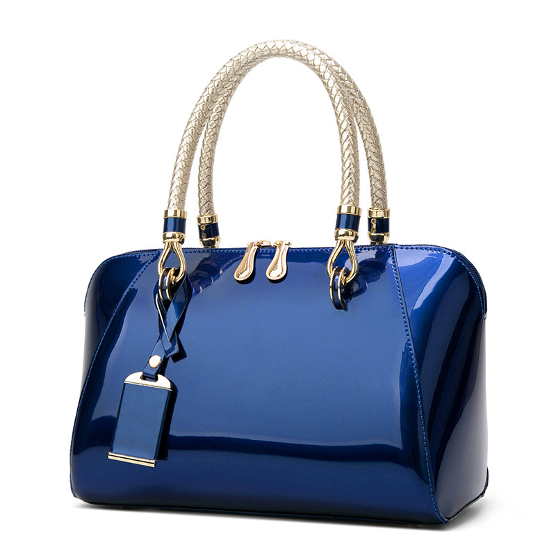 Luxury Designer Handbag Shiny  - Luxury Bags Blue recension och pris