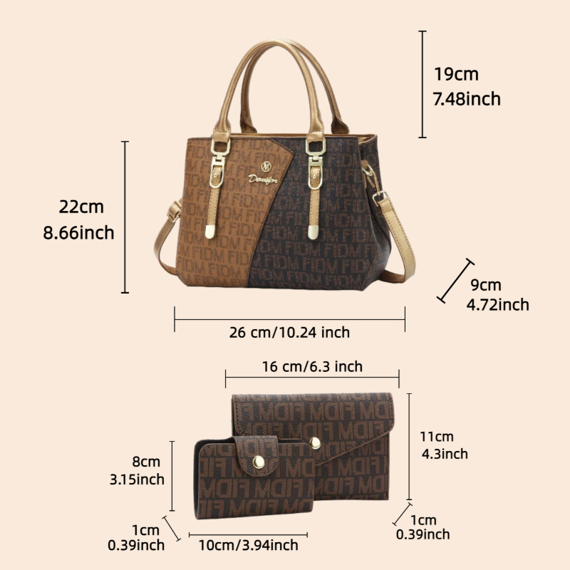 3-piece women's bag set, luxur - Luxury Bags For You recension och pris