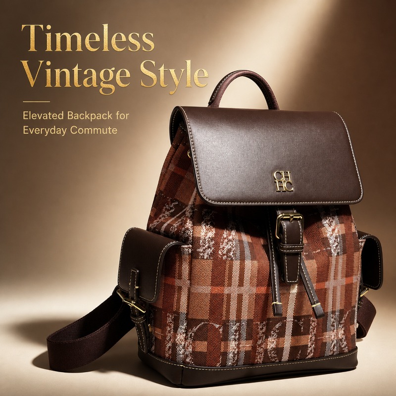 CHHC Fashion Color Block Backp - Luxury Bags For You recension och pris